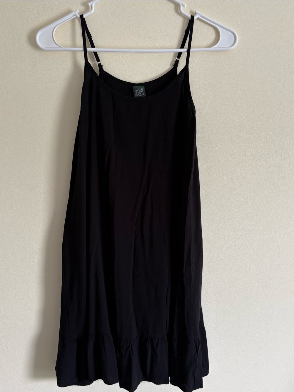 wild fable Black Slip Dress with Adjustable Straps